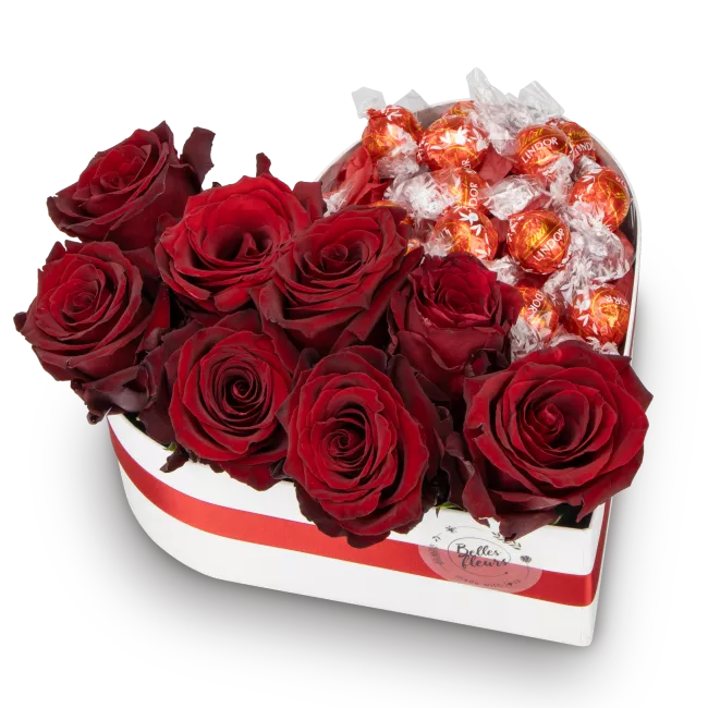 Box of flowers and candies